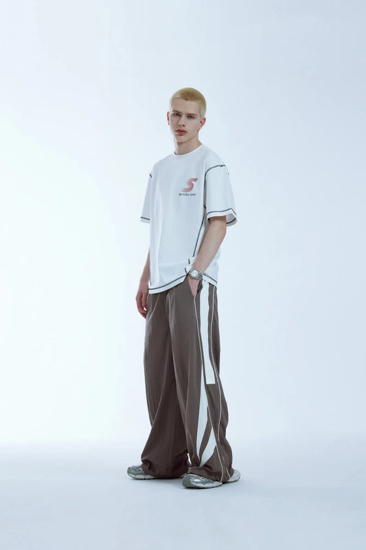 Inflation Retro Patchwork Wide Leg Pants