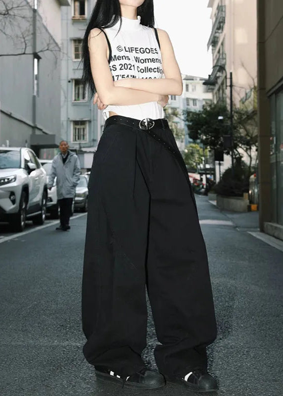 Black Slimming Wide Leg Pants