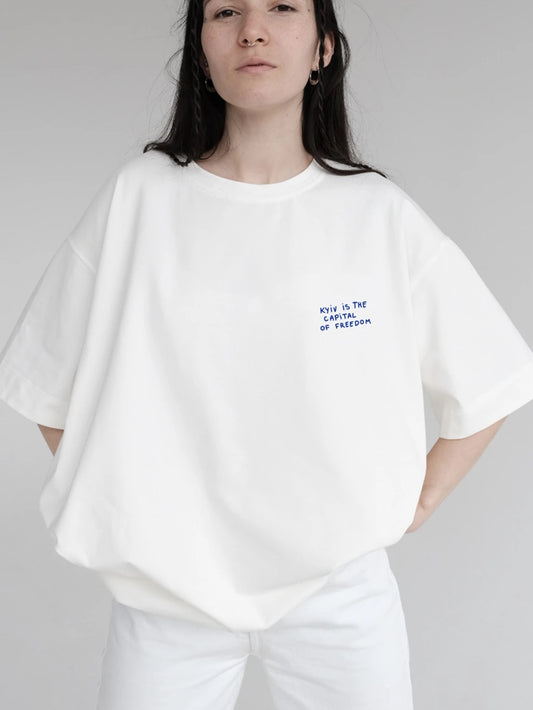 Kyiv Freedom Print Cotton T-Shirt