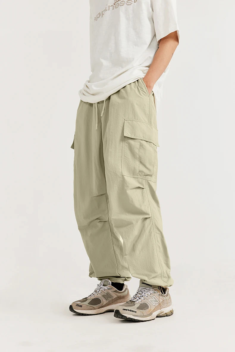 Elastic Waist Casual Cargo Pants