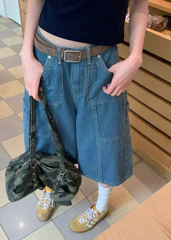 Vintage American Blue Denim Calf-Length Jorts