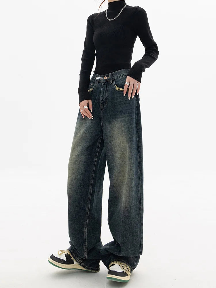 Vintage High Waist Wide Leg Jeans