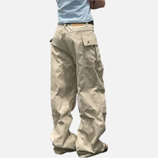 Vintage Apricot High Waist Wide Jeans