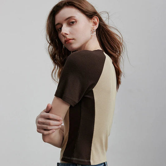 Chic Short Sleeve Floral Print T-Shirt