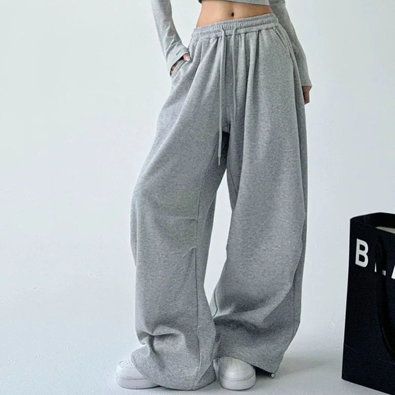 Vintage Wide Leg Drawstring Sweatpants