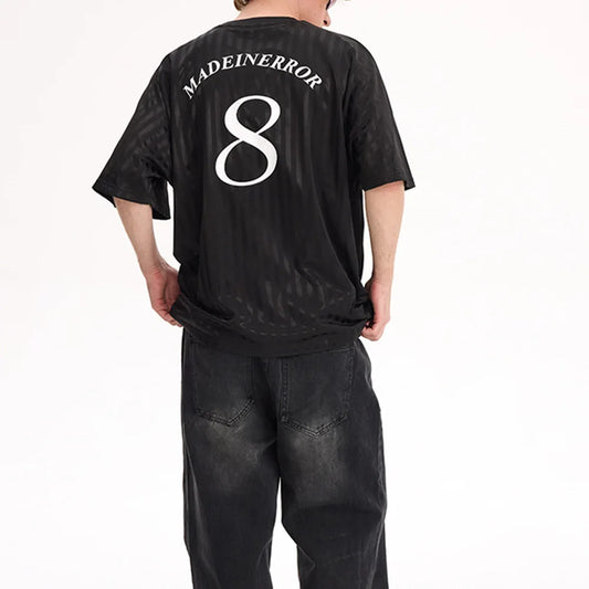 Breathable Striped Short-Sleeve Casual T-Shirt