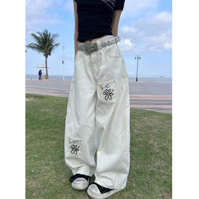 Vintage Graffiti Cartoon Denim Jeans