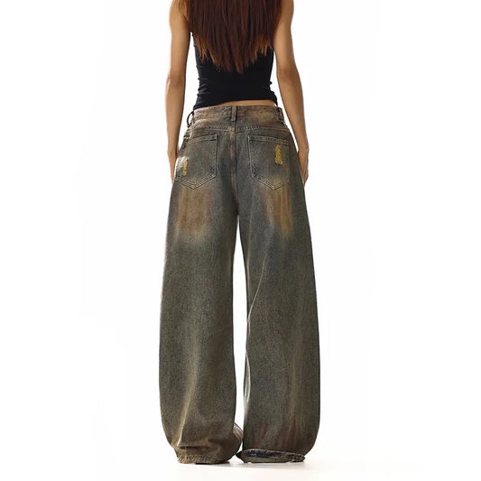 Vintage High Waist Blue Baggy Jeans