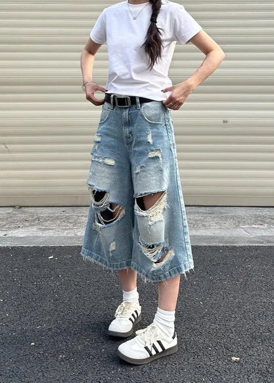 Vintage Retro Wide Leg Summer Jorts