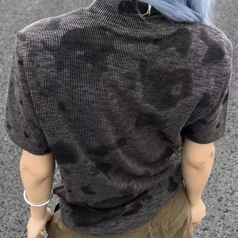 Vintage Letter Print Aesthetic Casual Shirt