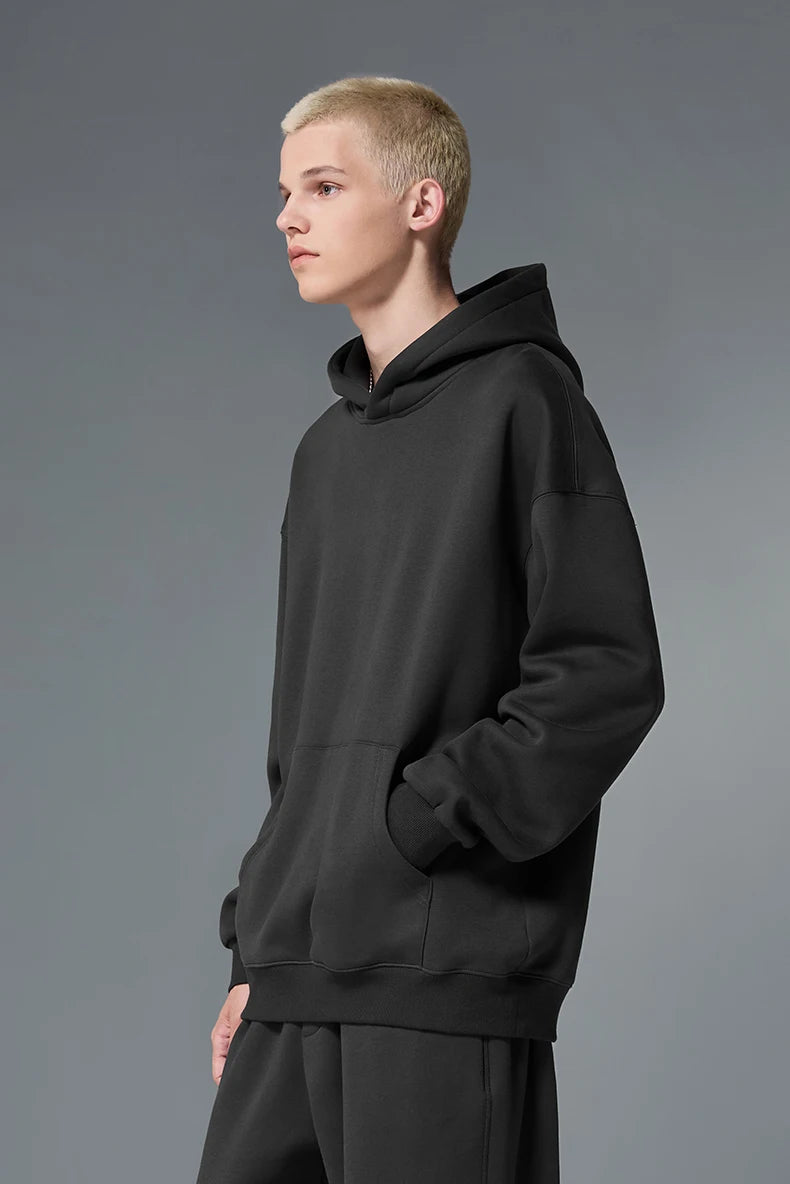 Premium Minimalist Solid Color Fleece Hoodie