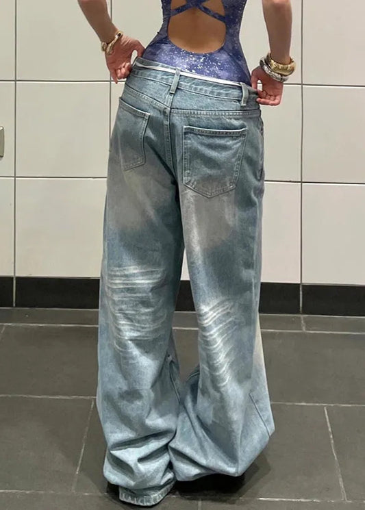 Vintage High Waist Faded Jeans