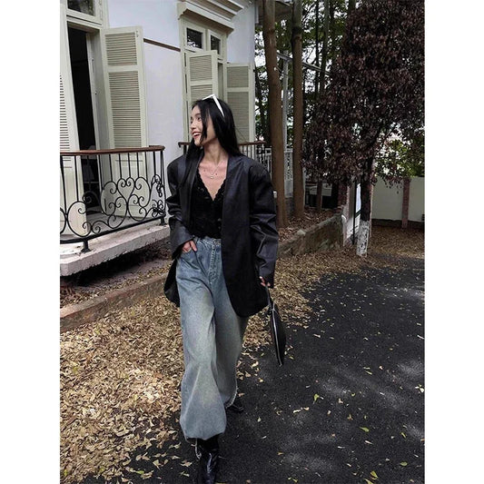 Chic Sheer Lace Blouses Womens Shirt