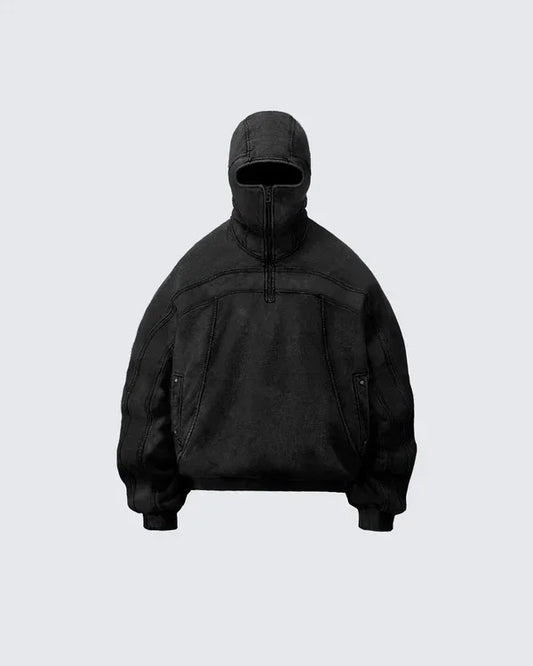 Washed Gray Classic Balaclava Ninja Shirt