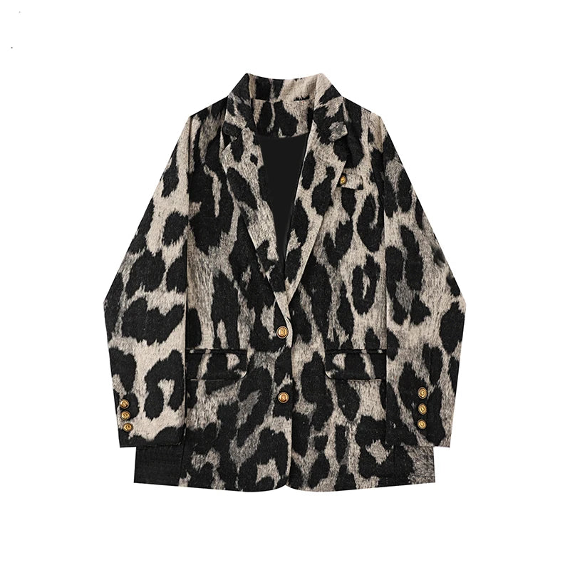 Stylish Leopard Print Winter Coat for Women