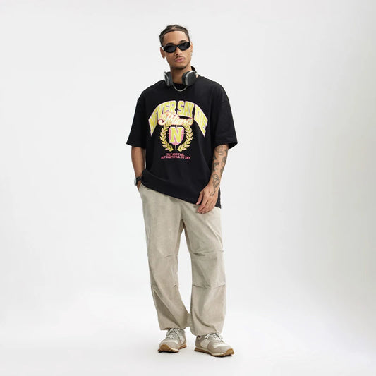 Washed Cargo Joggers Tapered Utility Pants