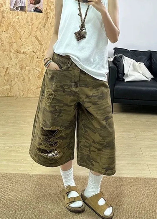 Camouflage Cargo Pocket Women's Shorts