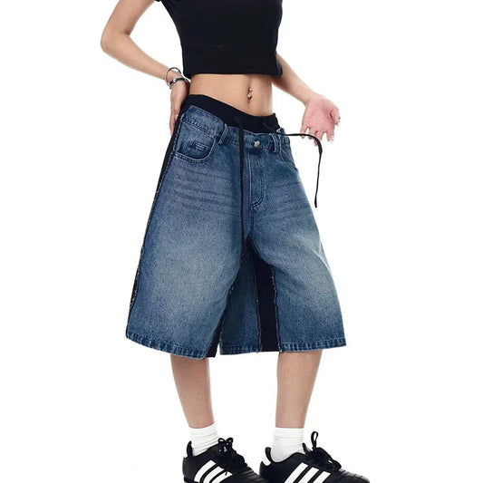 Versatile Wide Leg Retro Jorts