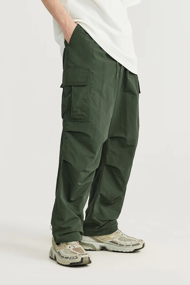 Elastic Waist Casual Cargo Pants