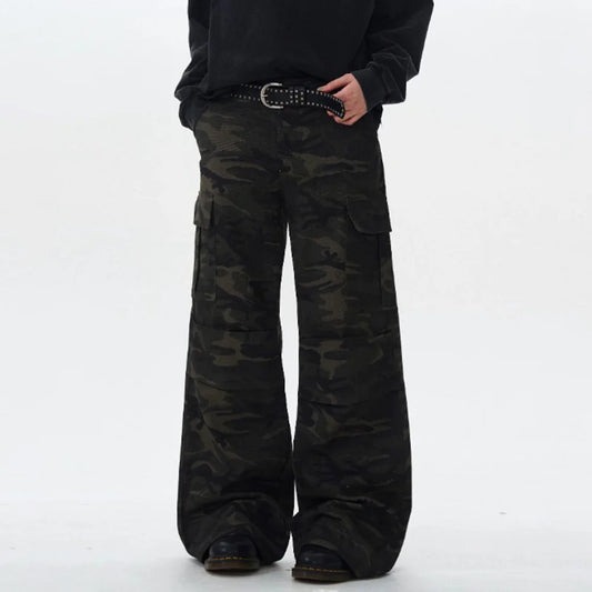 High Street Camouflage Baggy Jeans