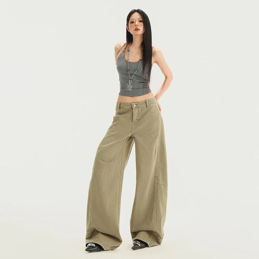 Vintage Wide Leg Denim Pants Jeans