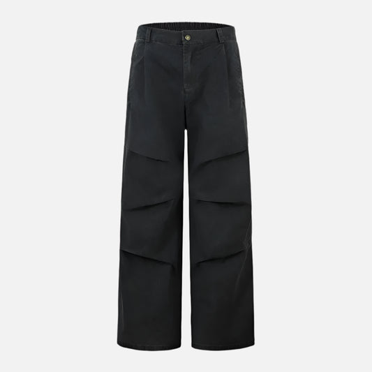 Loose Retro Pleated Cargo Pants