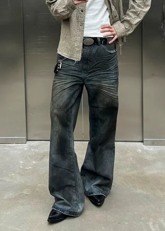Retro High Waist Straight Leg Jeans