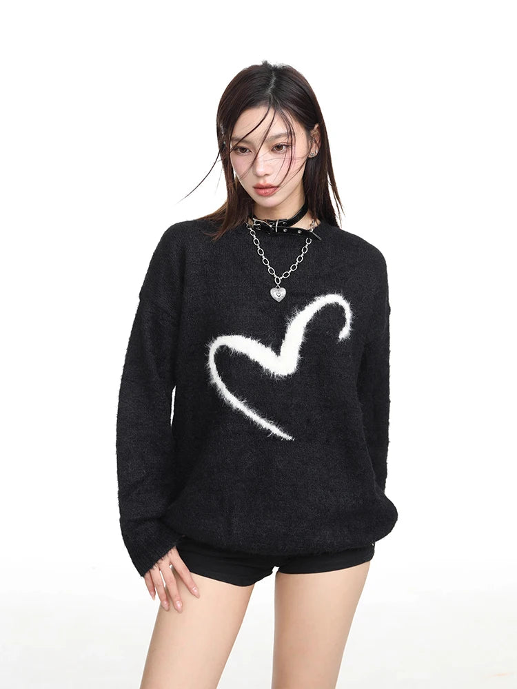 Cozy Knitted Mohair Sweater for Autumn