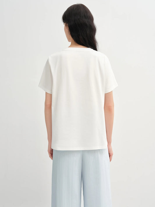 Flattering Summer Embroidered Plus Size T-Shirt