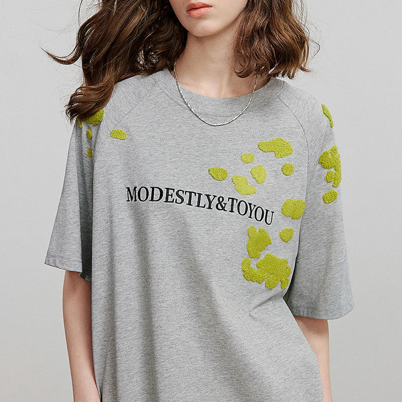 Stylish Summer Letter Print Short T-Shirt