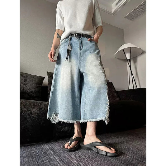 Vintage Cargo Denim Jeans with Jorts