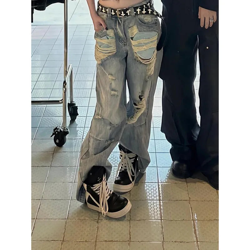 Vintage High Waist Blue Jeans