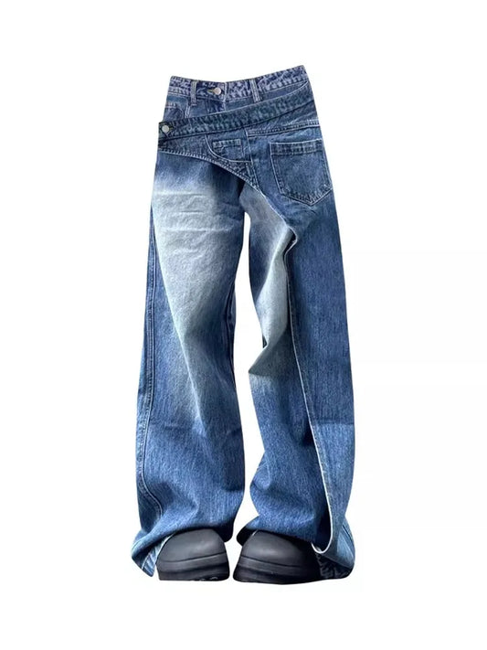 Blue Y2K Oversize Baggy Denim Jeans