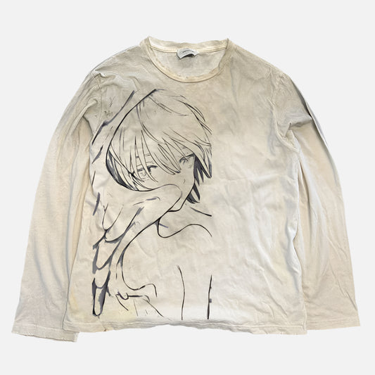 Vintage Gothic Flower Graphic Long T-Shirt