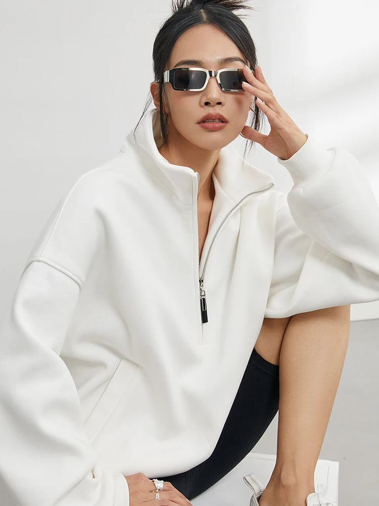 Cozy Half Zip Pullover Sweatshirt