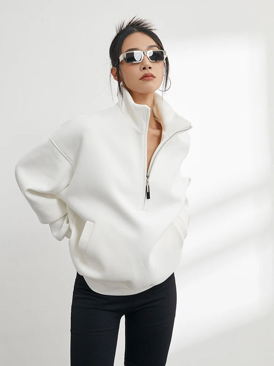 Cozy Half Zip Pullover Sweatshirt