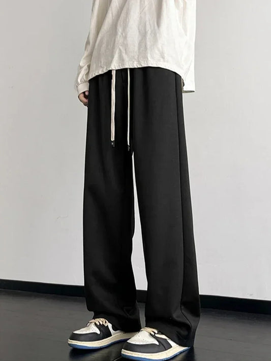 Solid Color Baggy Fleece Sweatpants