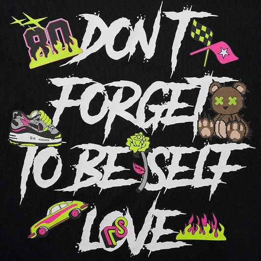 American Street Graffiti Print Oversized T-Shirt