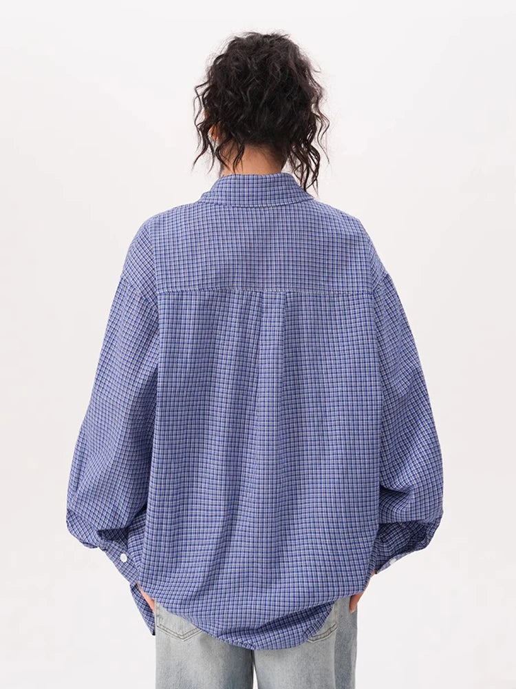 Versatile Checkered Long Sleeve Jacket Shirt