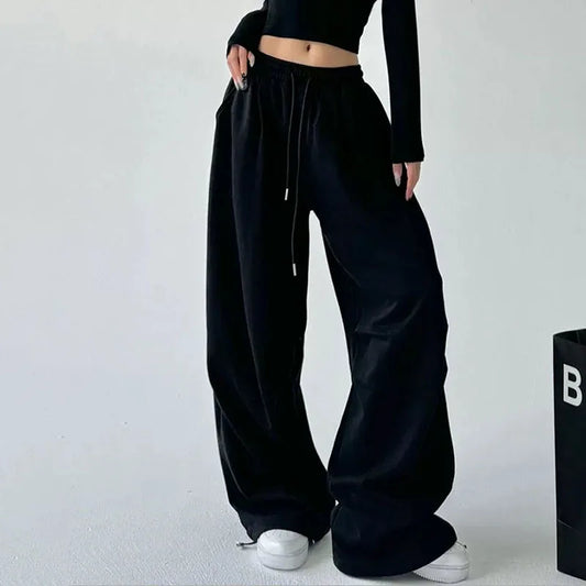 Vintage Wide Leg Drawstring Sweatpants