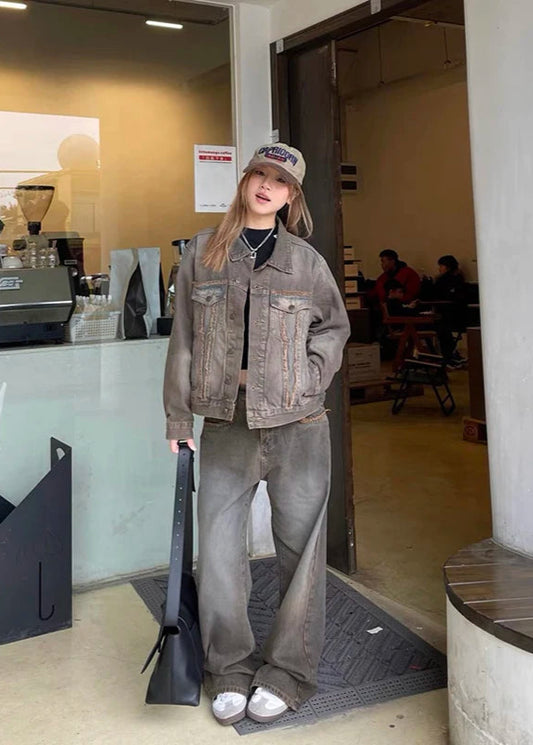 Light Wash High Waist Wide Jeans