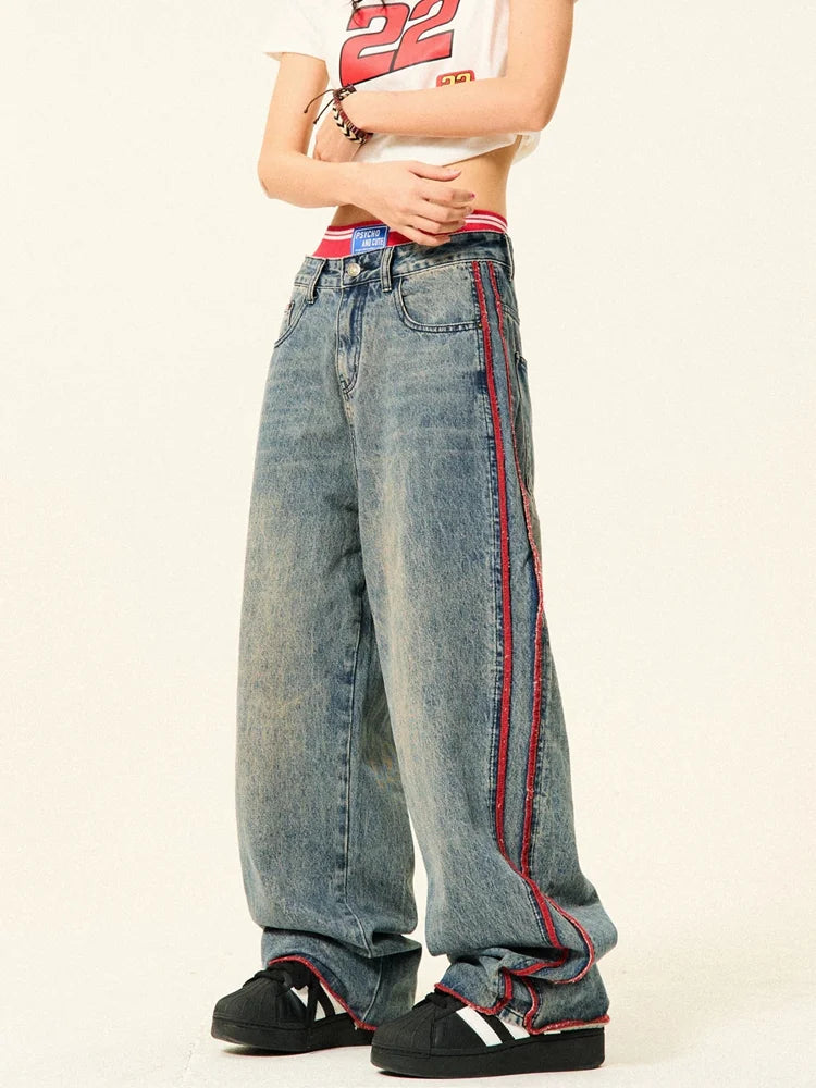 High Waist Baggy Retro Denim Jeans