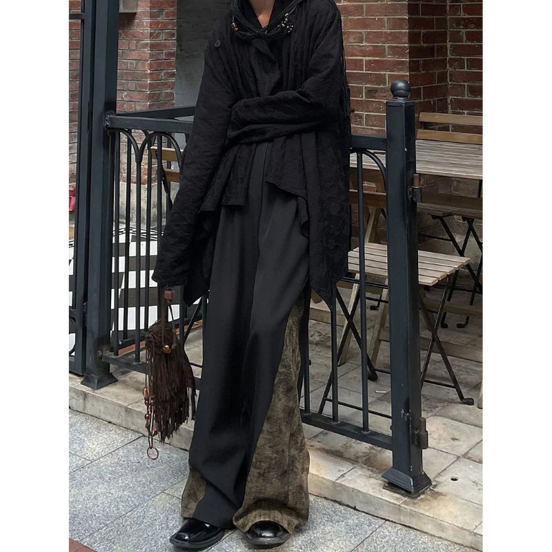 High Waist Button Bell Bottoms Pants