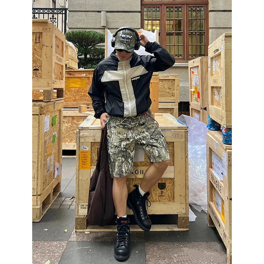 Vintage Baggy Gothic Embroidered Denim Shorts