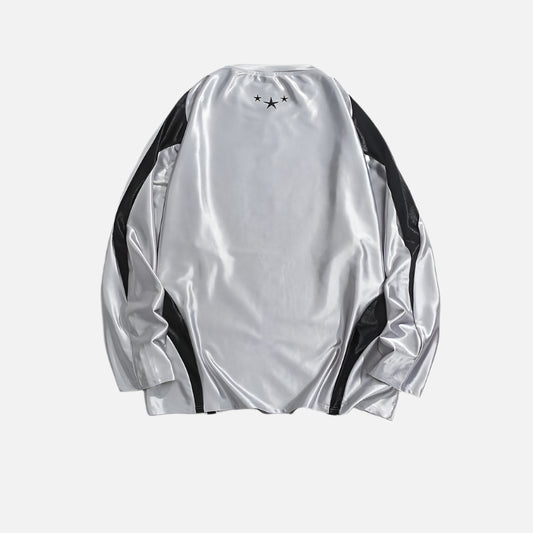 American Retro Contrast Letter Printed T-Shirt