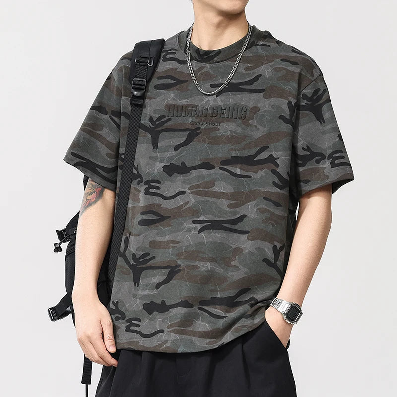 Loose Casual Camouflage Outdoor Men T-Shirt