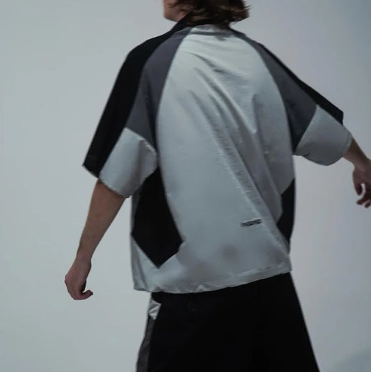 Mountain Style Color Block Zipper T-Shirt