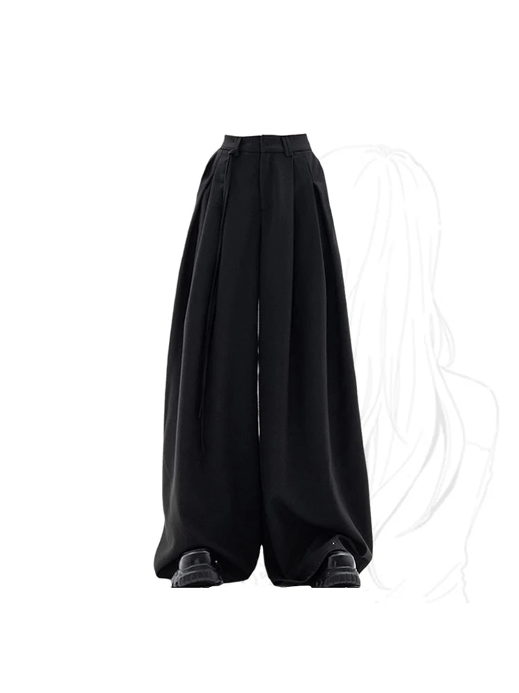 Vintage Gothic Black High Waist Pants