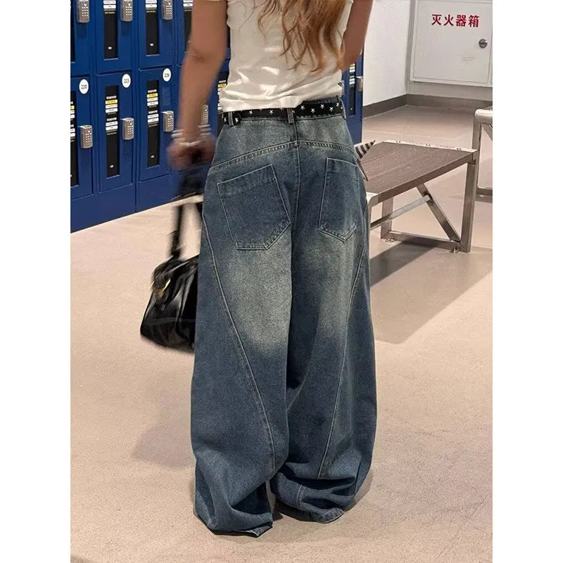 Light Blue Oversize Y2K Wide Jeans