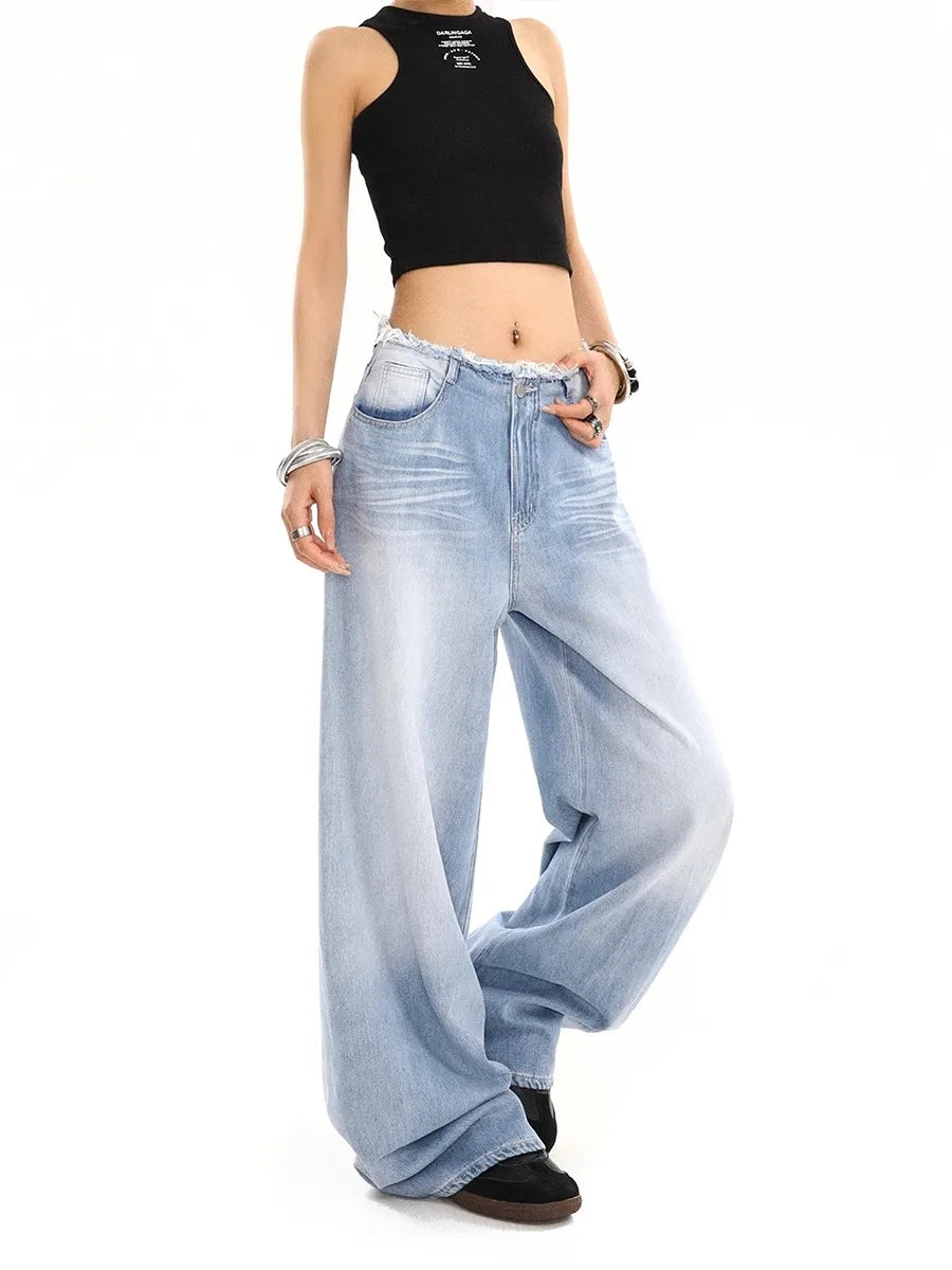 Vintage Flash Waist Wide Leg Jeans